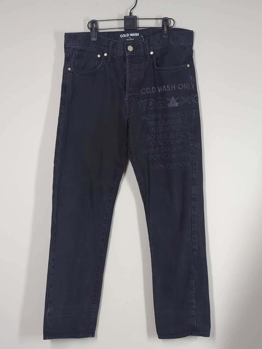 Men's Jeans Coldwash By Matty Hofstede Cotton Printed Black Denim
